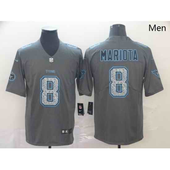Nike Titans 8 Marcus Mariota Gray Camo Vapor Untouchable Limited Jersey